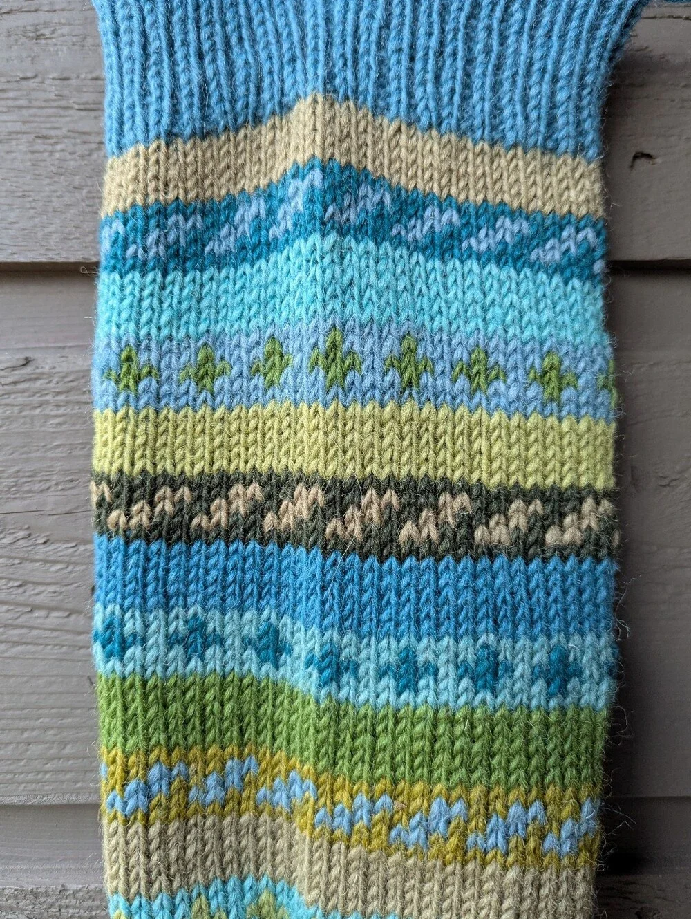 NWOT Lost Horizons Handmade 100% Wool Leg Warmers Boot Toppers Teal Tan Green